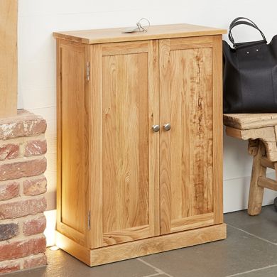 Mobel Wooden Shoe Storage Cabinet In Oak