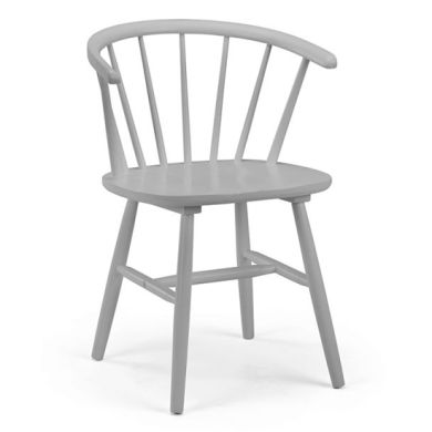 Modena Curved Back Wooden Dining Chair In Grey