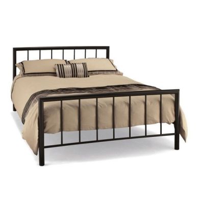 Modena Metal King Size Bed In Black