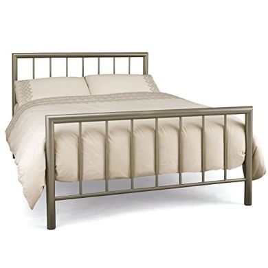 Modena Metal Small Double Bed In Champagne