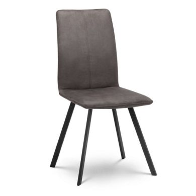 Monroe Fabric Upholstered Dining Chair In Charcoal