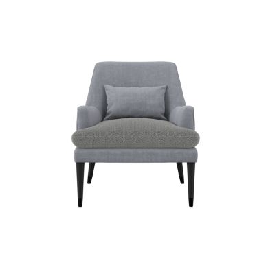 Montana Linen Blend Fabric Armchair In Soft Grey