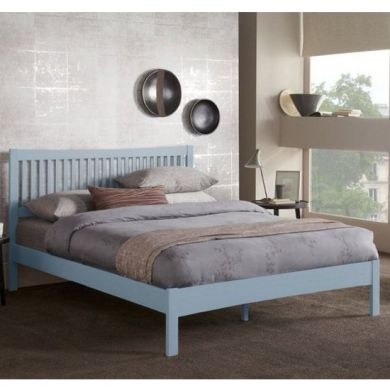 Mya Wooden King Size Bed In Grey