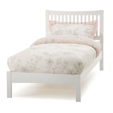 Mya Wooden Single Bed In Opal White