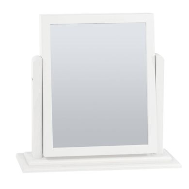 Nairn Single Dressing Mirror In White Wooden Frame