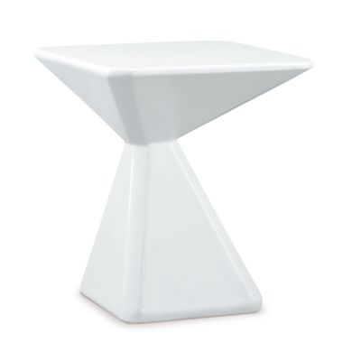Napa Wooden Lamp Table In White High Gloss