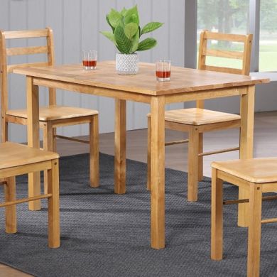 New York Wooden Medium Dining Table In Natural