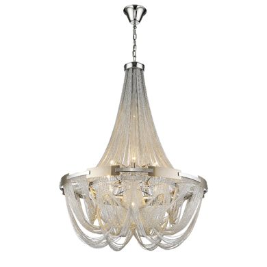 Notting Hill 10 Bulbs Statement Ceiling Light In Silver