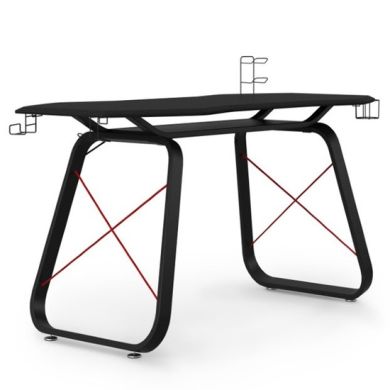 Oblivion Carbon Fibre Effect Gaming Desk In Black And Red