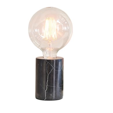Otto Gloss Opal Glass Shade Table Lamp With Black Marble Base