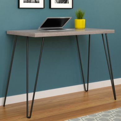Owen Retro Wooden Computer Desk In Weathered Oak