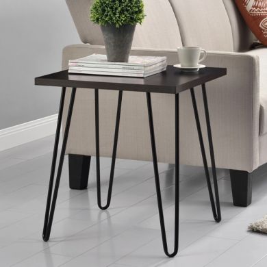 Owen Retro Wooden End Table In Espresso