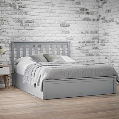 Oxford Wooden King Size Bed In Grey