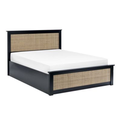 Padstow Wooden Ottoman King Size Bed In Black