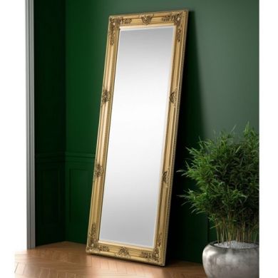 Palais Large Lean-to Dress Mirror In Gold Effect