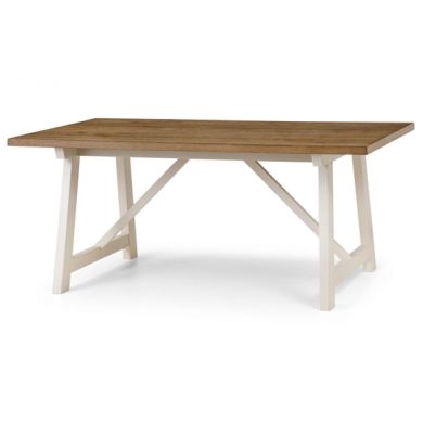 Pembroke Wooden Dining Table In Oak And Ivory