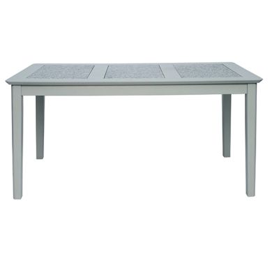 Perth Large Natural Stone Top Dining Table In Grey