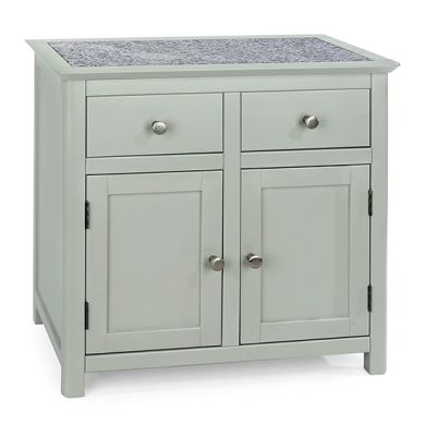 Perth Natural Stone Top 2 Doors And 2 Drawers Sideboard In Grey