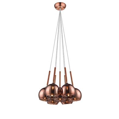 Plumstead 7 Bulbs Decorative Ceiling Pendant Light In Copper