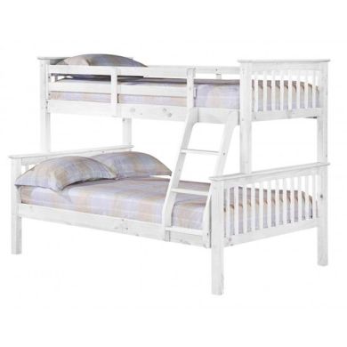 Porto Wooden Triple Sleeper Bunk Bed In White