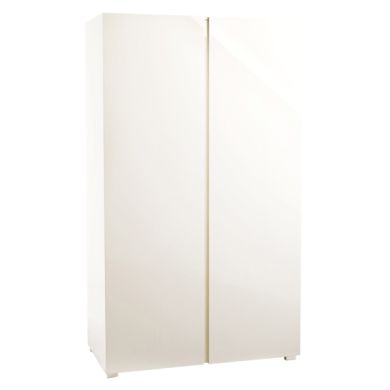 Puro Wooden 2 Doors Wardrobe In Cream High Gloss