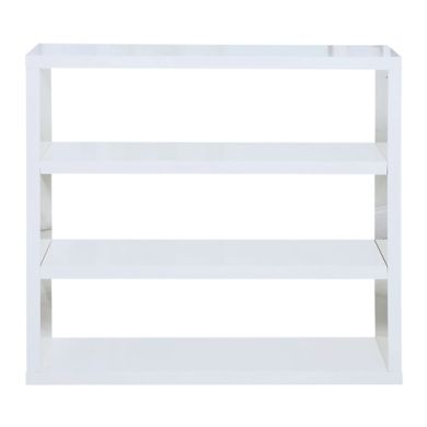 Puro Wooden Bookcase In White High Gloss With 2 Shelves