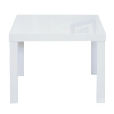 Puro Wooden Lamp Table In White High Gloss