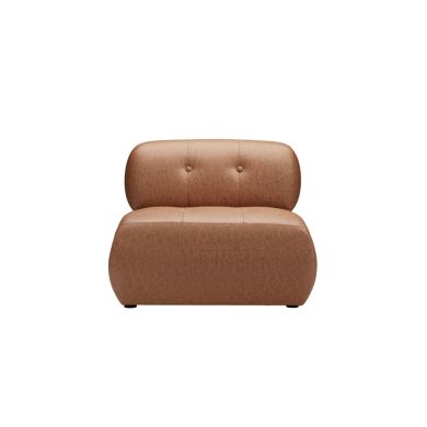 Reese Boucle Fabric Accent Chair In Tan