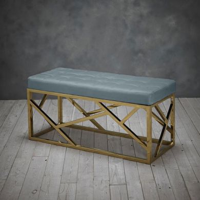 Renata Fabric Dining Bench In Green