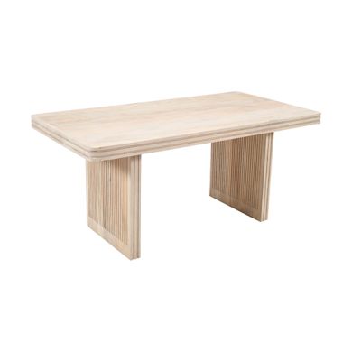 Hudson Carved Mango Wood Dining Table IN Natural Oak