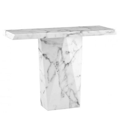 Rhine Marble Console Table In White