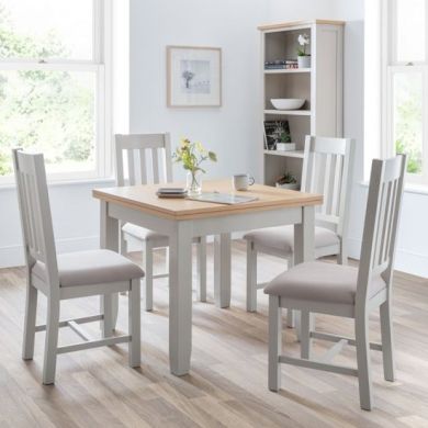 Richmond Extending Flip-Top Elephant Grey Dining Table 4 Chairs