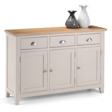 Richmond Wooden 3 Doors 3 Drawers Sideboard In Elephant Grey