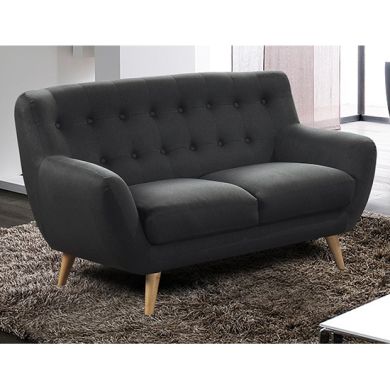 Rihanna Fabric 2 Seater Sofa In Grey