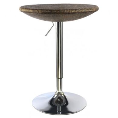 Ripley Textilene Bar Table In Brown With Chrome Base