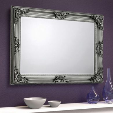 Rococo Wall Mirror In Pewter Effect