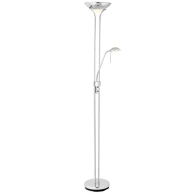 Rome Mother And Child Task Floor Lamp In Polished Chrome