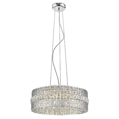 Rosalin 7 Bulbs Decorative Ceiling Pendant Light In Chrome