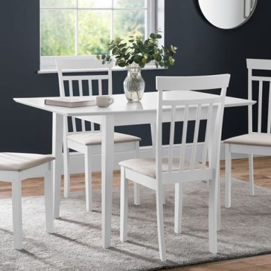 Rufford Extending Wooden Dining Table In White