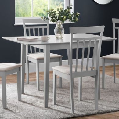 Rufford Extending Wooden Dining Table In Grey