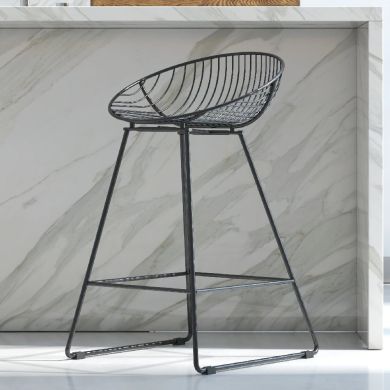 Ellis Metal Bar Chair In Black