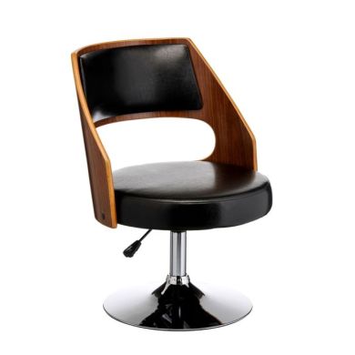 Sakai Black Faux Leather Home And Office Chair With Arms