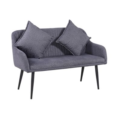 Sandlewood Fabric 2 Seater Sofa In Grey With 2 Cushions