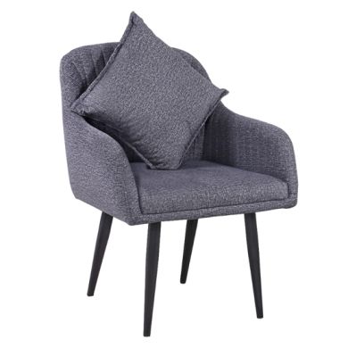 Sandlewood Fabric Sofa 1 Seater Sofa In Grey With 1 Cushion