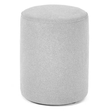 Seattle Linen Fabric Side Stool In Grey