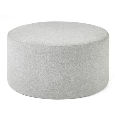 Seattle Linen Fabric Footstool In Grey