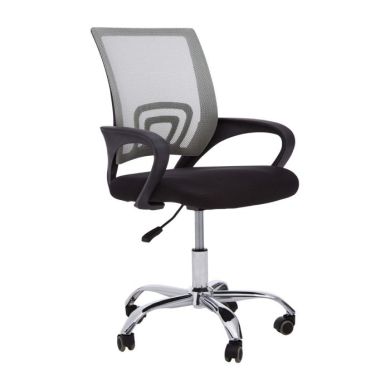 Seliko Mesh Fabric Home And Office Chair In Grey