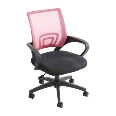 Seliko Mesh Fabric Home And Office Chair In Pink
