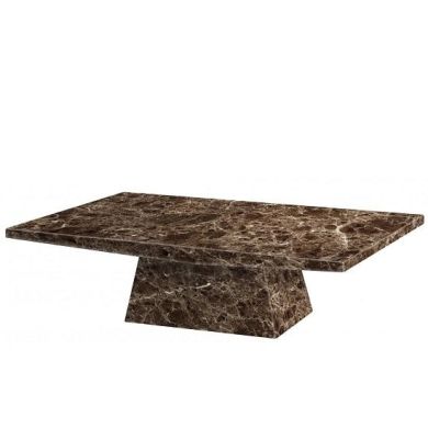 Senegal Marble Rectangular Coffee Table In Natural Stone