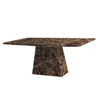 Senegal Marble Rectangular Dining Table In Natural Stone